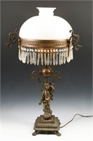19TH-CENTURY FIGURAL DOME LAMP