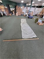 LARGE VINTAGE WEIGHTED NET W/ WOOD POLES