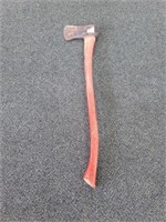 WOOD HANDLE SINGLE BLADE AXE, RED