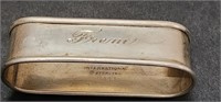 Sterling Napkin Ring 22tgw Engraved "Frem" (S-4)