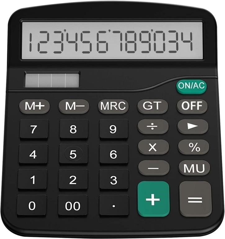 P3685  Cshidworld Desktop Calculator, 12 Digit LCD