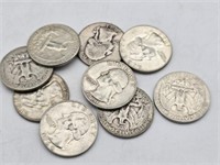 9 - Silver Washington Quarters