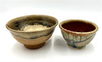 Two Wheel Thrown Ceramic Bowls