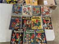 Lot Of 11 New Funnies Woody Woodpecker Comics