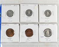 (6) NETHERLANDS COINS MIX