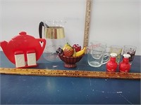 Coffee Pot , measure cups, salt/pepper