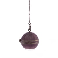 A Lady's Ball Pendant Watch with Chain