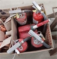 (4) fire extinguishers and small fuel can
