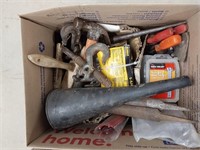 box with tools and hardware