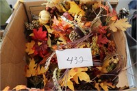 box of fall floral decor