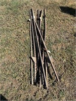 LOT OF 8 STEEL FENCE POST