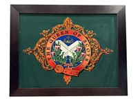 Framed Queen of Scots Crest Transfer on Glass