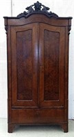 Walnut Two Door Cabinet with Drawer