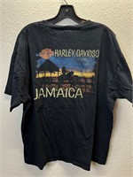 Harley Davidson Dealer Shirt Jamaica Beach Sunset