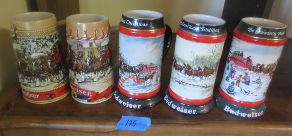 5 beer steins