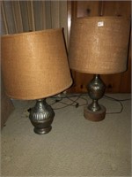 Vintage Pr of Copper Table Lamps