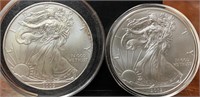 2009 and 2012 American Silver Eagle (UNC)