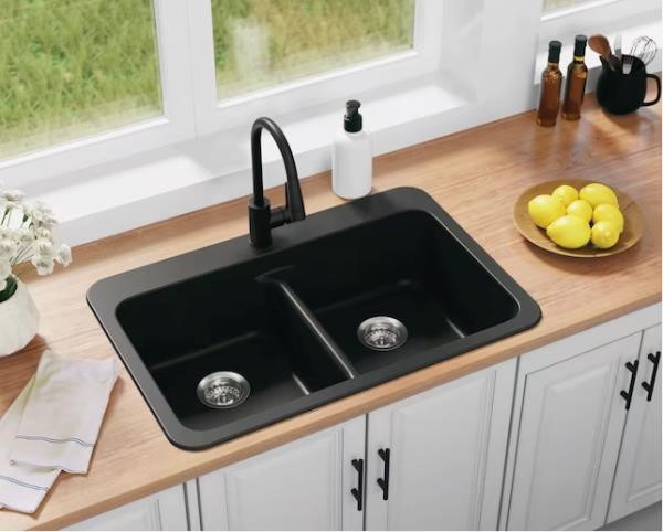 allen+roth Kenji Dual-mount 33-in Kitchen Sink $27