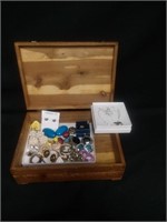 Wooden Treasure Chest with .925 Silver & More!