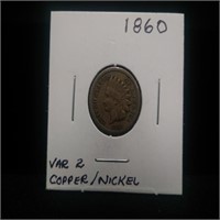 1860 Indian Head Cent Copper Nickel NICER coin