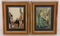 Vintage shadow boxes from G. Barbier art