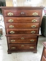 Wood Dresser, 5 Drawers , 52" T X17" D X 36" W