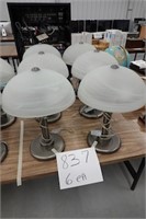 6 Glass Globe Lamps (19