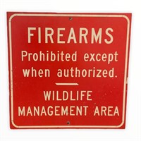 No Firearms Sign