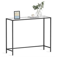 VASAGLE 39.4 Inches Console Table, Tempered Glass