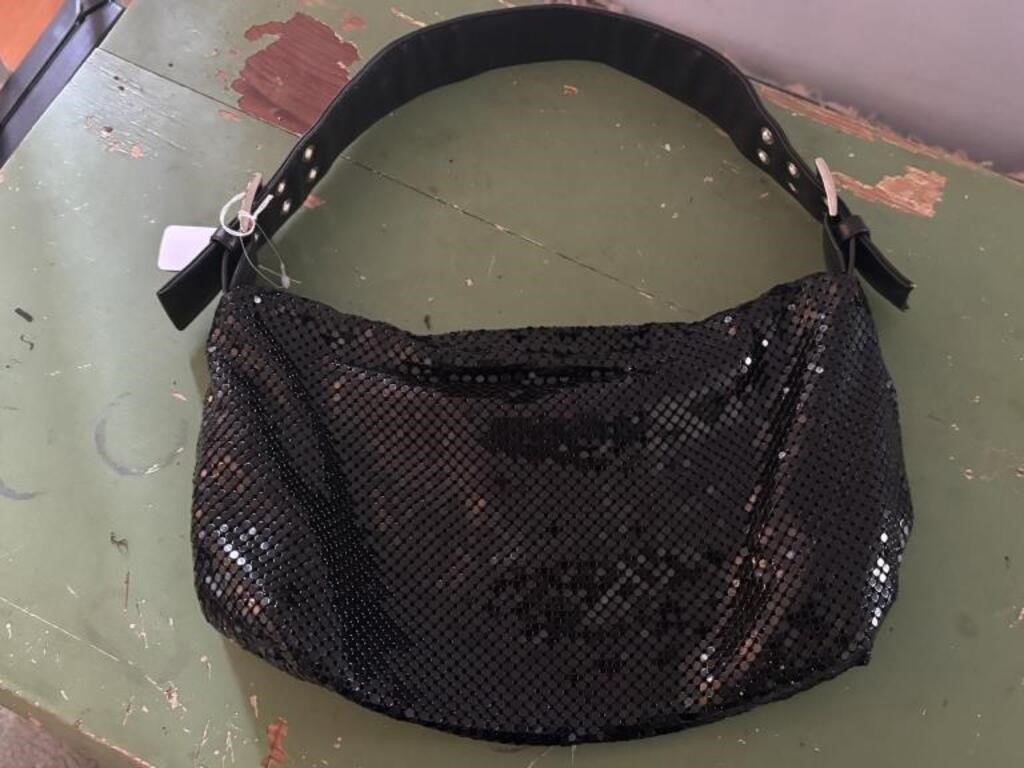 Vintage Black Sequin Mesh Handbag