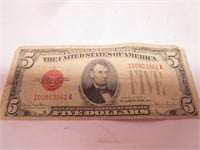 $5 1928 RED SEAL LARGE FIVE