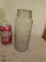 White House Vinegar Bottle w/Glass Lid