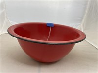 Red Enameled Bowl