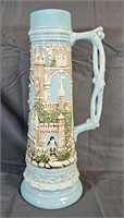 Huge Glazed Pottery Beer Stein -Classic Style