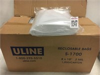 ULINE RECLOSABLE BAGS 8 X 10"