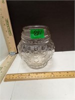 Pressed Glass Bubble Design Vase