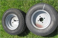 (2) Tires with rim. Size 20.5x8/10.