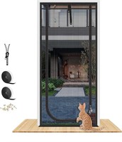 Upgraded Pet Screen Door Fits Doors Up to