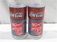 1970's McDonalds Denim Coca Cola Cups 6" T