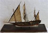 SHIP MODEL OF PRIVATEER, 3 MASTED SHIP