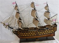 LARGE SHIP MODEL OF HMS VICTORY, ENGLISH