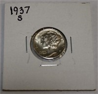 1937-S Mercury Dime