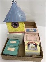 Birdhouse trinket boxes and alarm clocks