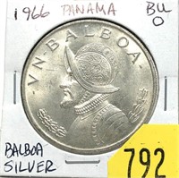 1966 Panama silver balboa