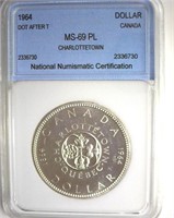 1964 Dollar NNC MS69 PL Charlottetown