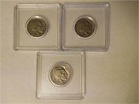 3 US Buffalo Nickel Coins1936 and 1937