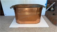 Large 2 Handled Copper Tub 23” x 13” x 14” H