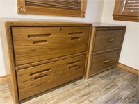 Wooden 2 drawer file cabinets