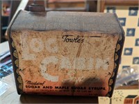 Towle's Log Cabin Tin Antique