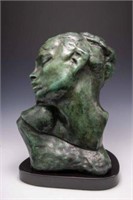 Head of Lust sgd. Rodin Bronze, sgd Rudier Foundry